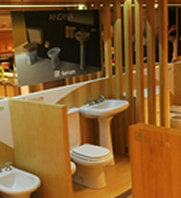 Exhibidor de sanitarios con graficas incluidas